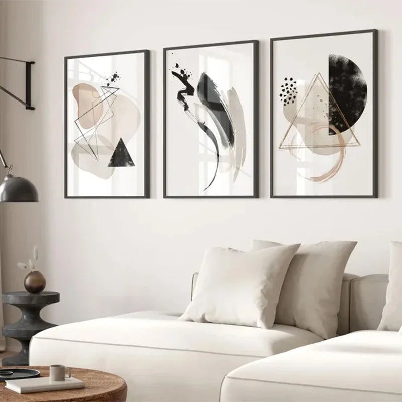 Light Neutral Colors Abstract Wall Art Fine Art Canvas Prints Nordic Minimalist Pictures For Living Room Dining Room Bedroom Art Decor