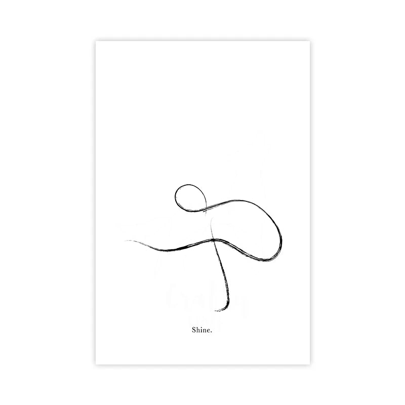 Minimalist Yoga Posters Wall Art Line Art Fine Art Canvas Prints Pictures For Meditation Studio Living Room Bedroom Art For Simple Living 2025