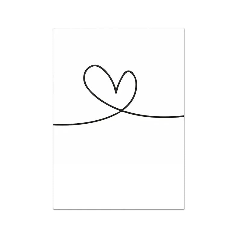 Love Family Word Art Wall Art Fine Art Canvas Prints Minimalist Black White Posters Pictures For Living Room Dining Room Kitchen Art Decor