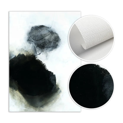 Dark Shapes Abstract Wall Art Fine Art Canvas Modern Monochromatic Posters Pictures For Living Room Home Office Decor