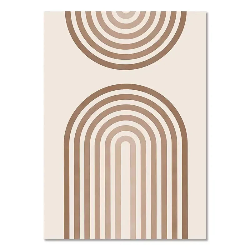 Light Beige Botanical Geometric Abstract Wall Art Fine Art Canvas Prints Gallery Wall Pictures For Living Room Dining Room Bedroom Art Decor 2025