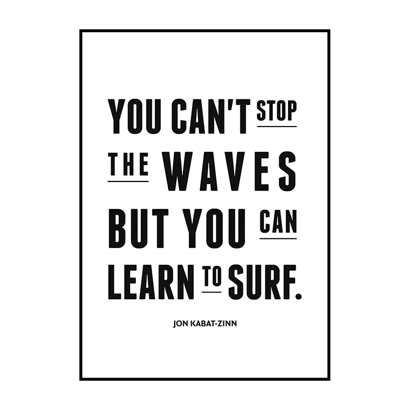 Motivational Quotes Posters Black White Minimalist Wall Art Fine Art Canvas Prints Inspirational Quotations Posters For Living Room Bedroom Home Office Decor