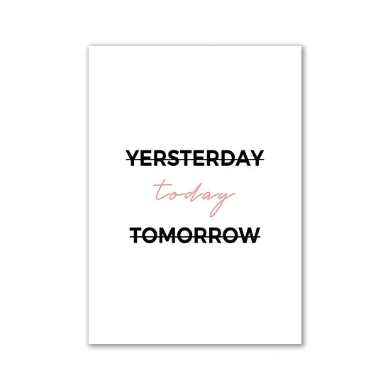 * Featured Sale * Inspirational Quotes Wall Art Fine Art Canvas Prints Black & White Motivational Posters For Bedroom Office Typographic Art Decor