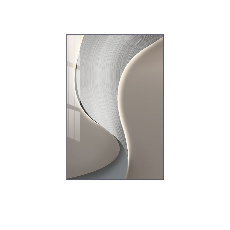 Abstract Industrial Gray Beige Wall Art Fine Art Canvas Prints Pictures For Urban Apartment Living Room Home Office Art Decor
