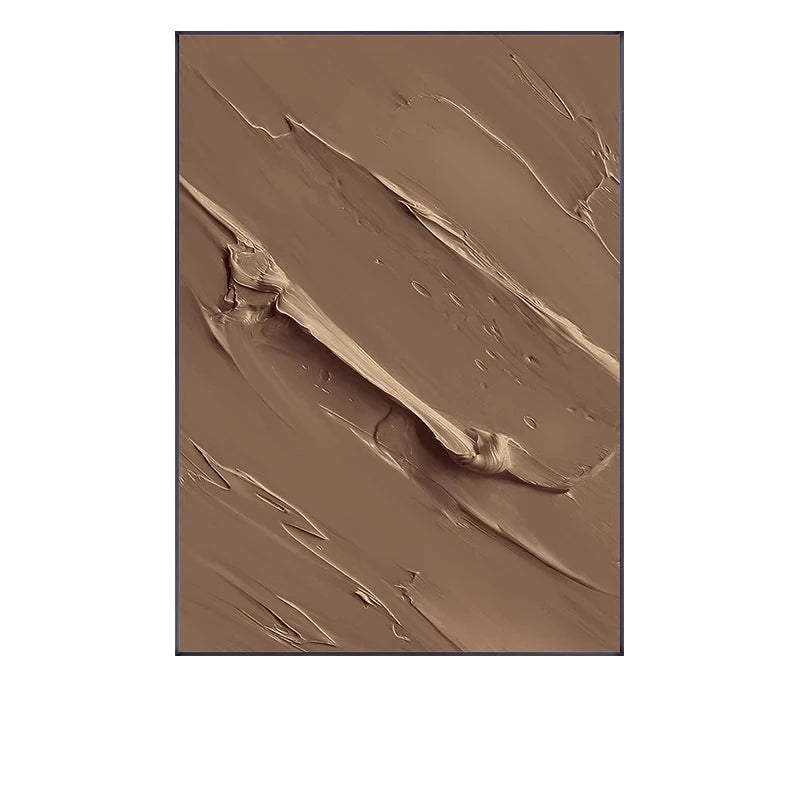 Modern Minimalist Urban Architectural Wall Art Fine Art Canvas Prints Black Grey Terracotta Thick Brush Abstract Pictures For Home Office Decor