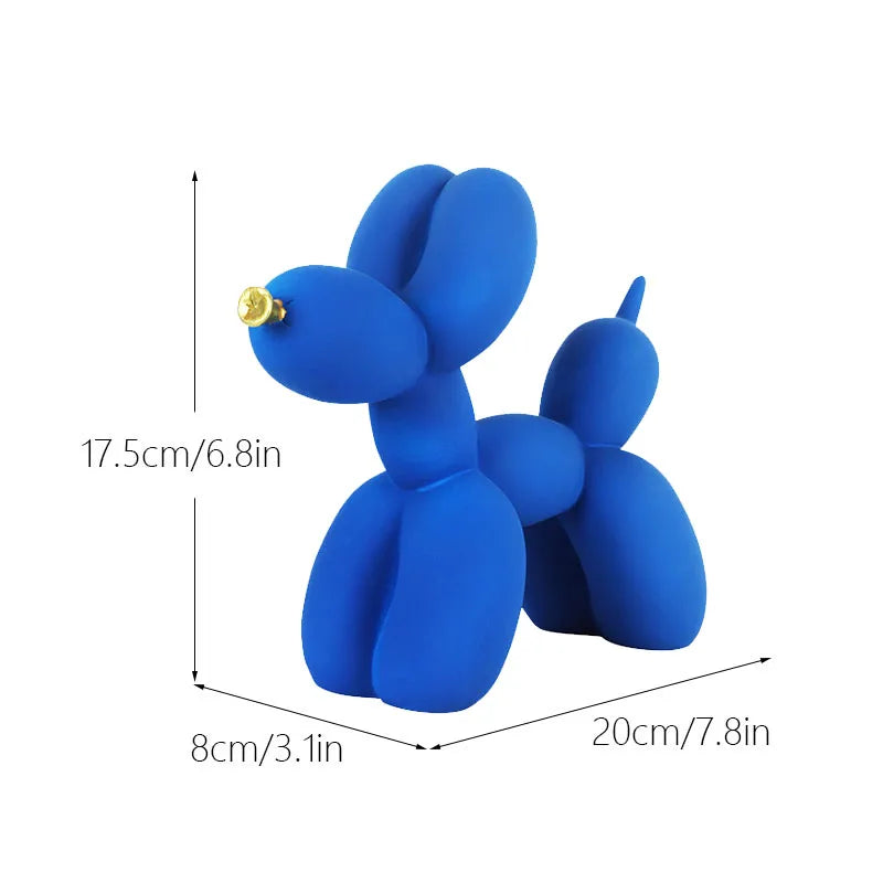Colorful Balloon Dog Figurines Artistic Animal Statues for Living Room Coffee Table Cute Trendy Ornaments For Desktop Decoration