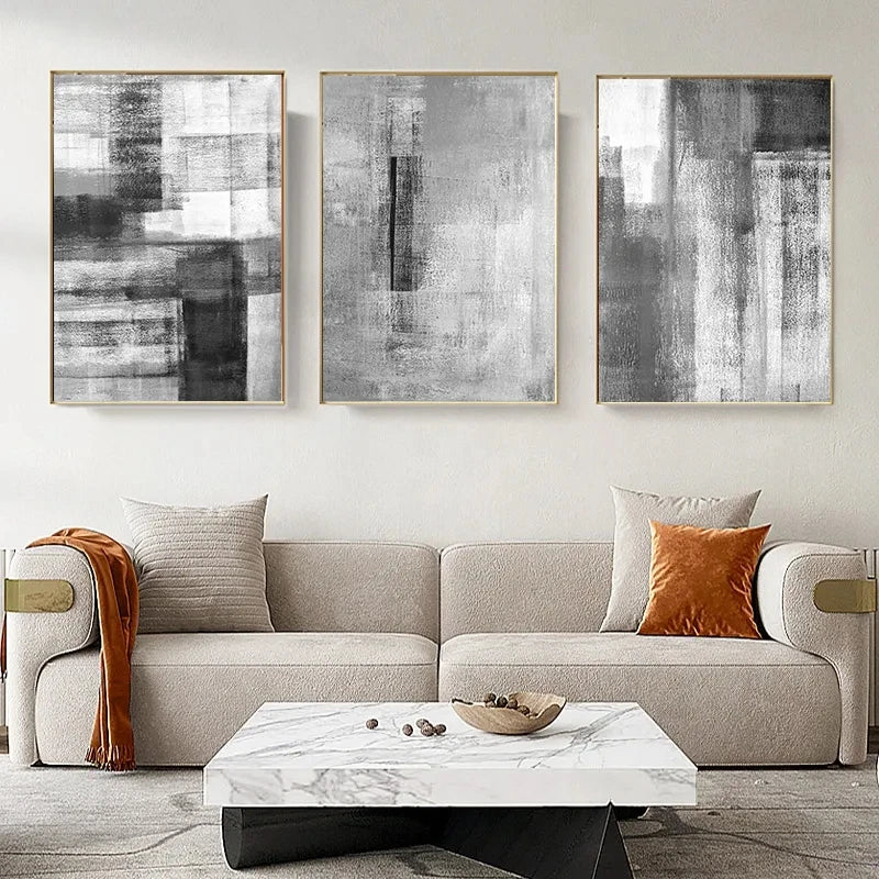 * Featured Sale * Modern Contemporary Abstract Black & White Wall Art ...
