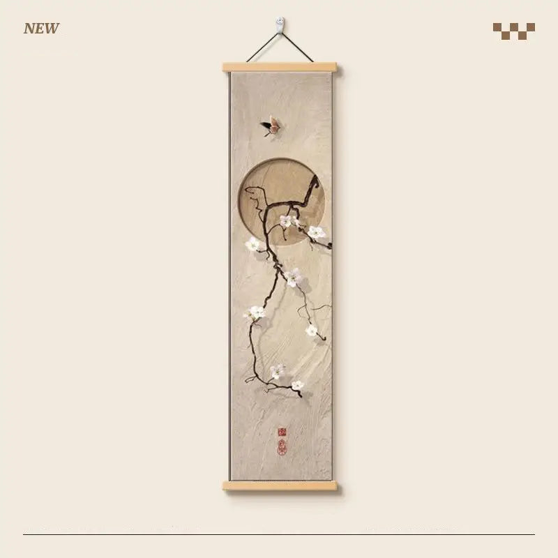 Oriental Zen Hanging Tapestry Print Wall Art For Living Room Dining Room Entryway Art For Contemporary Home Decor