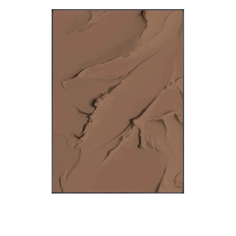 Modern Minimalist Urban Architectural Wall Art Fine Art Canvas Prints Black Grey Terracotta Thick Brush Abstract Pictures For Home Office Decor