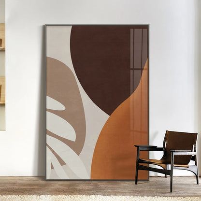 Earthy Tones Modern Abstract Geometric Wall Art Fine Art Canvas Prints Pictures For Living Room Dining Room Contemporary Home Decor