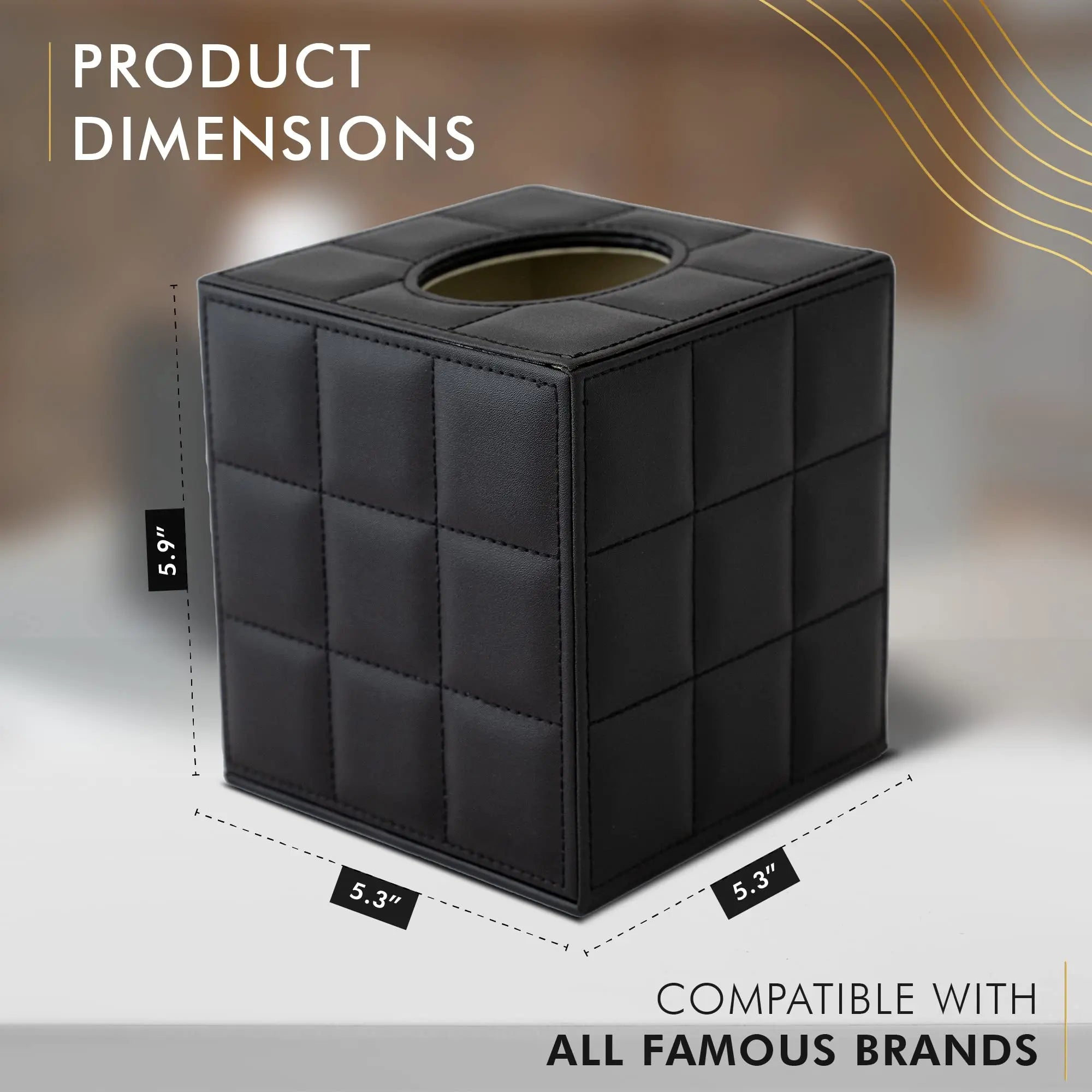 Stylish Light Luxury Leather Tissue Box For Coffee Table Dining Room Table Napkin Dispenser For Office Desktop Living Room Nordic Home Decor Accessories For Modern Living