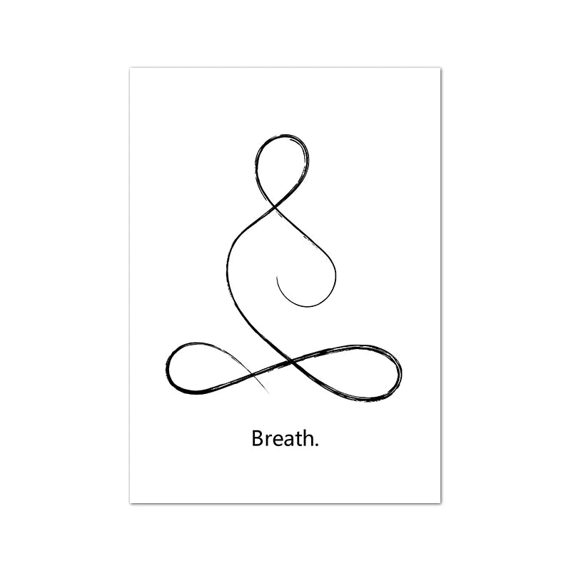 Minimalist Yoga Posters Wall Art Line Art Fine Art Canvas Prints Pictures For Meditation Studio Living Room Bedroom Art For Simple Living 2025