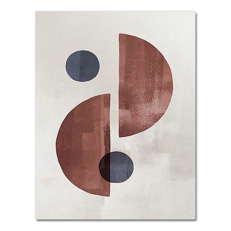 Scandinavian Minimalist Geometric Dark Neutral Colors Wall Art Fine Art Canvas Prints Modern Abstract Pictures For Living Room Home Decor