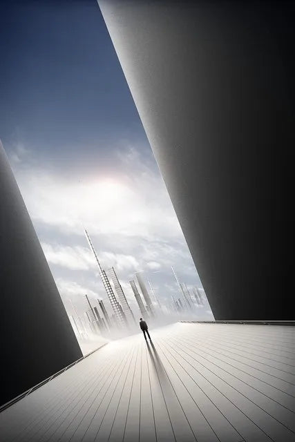 Modern Architectural Abstract Landscapes Wall Art Fine Art Canvas Prints Pictures For Studio Home Office Foyer Inspirational Art Decor