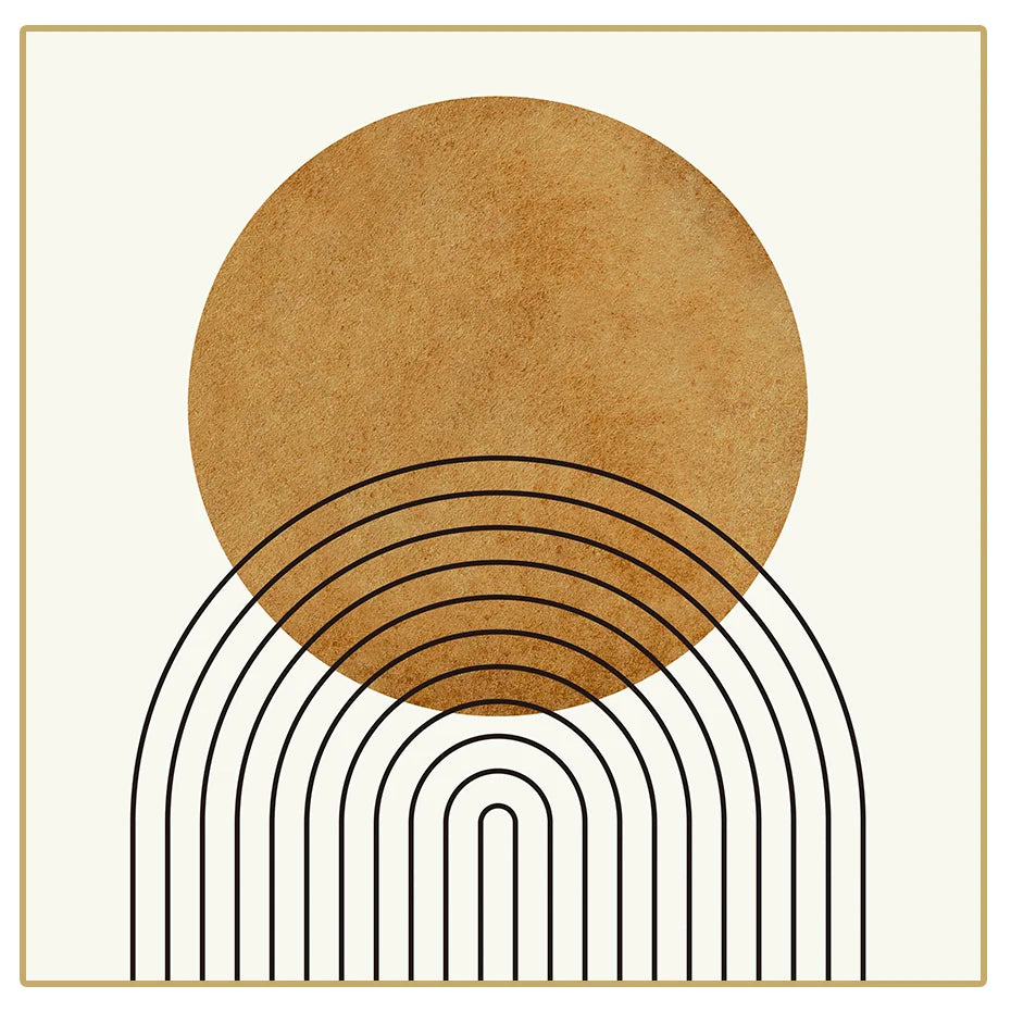 Abstract Geometric Botanical Line Art Fine Art Canvas Prints Wall Art Modern Minimalist Pictures For Living Room Dining Room Wall Decor