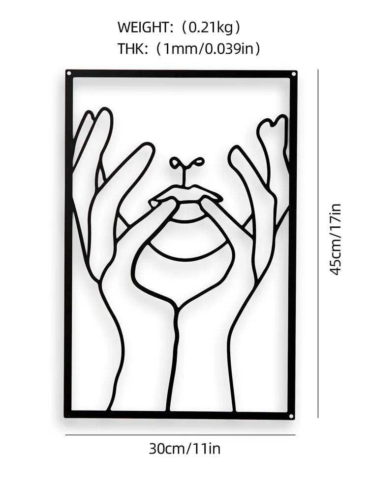 Hand Drawing Black And White Pen Art Design A4 Sheet Room Home Deco NEW