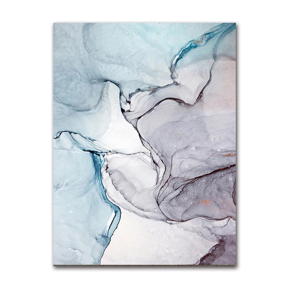 Colorful Abstract Liquid Marble Print Wall Art Fine Art Canvas Prints Pictures For Modern Apartment Living Room Chic Bedroom Art Decor