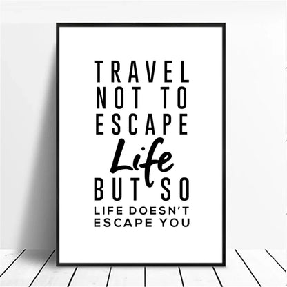 Positive Energy Black & White Quote Poster Wall Art Fine Art Canvas Prints Minimalist Motivational Quotation Pictures For Inspirational Home Decor