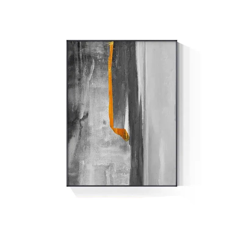 Gray Orange Industrial Abstract Wall Art Fine Art Canvas Prints Pictures For Urban Apartment Living Room Dining Room Home Office Art Decor