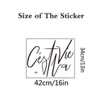 French Life Inspirational Quotation Wall Sticker Removable Peel and Stick Vinyl Wall Decal For Living Room Creative DIY Home Decor