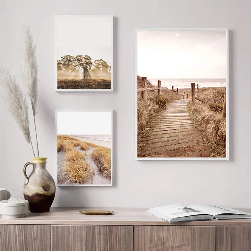 Simple Nature Floral Landscape Gallery Wall Art Fine Art Canvas Prints Minimalist Nordic Pictures For Living Room Scandinavian Home Decor