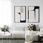 * Featured Sale * Minimalist Abstract Geometric Color Block Wall Art Fine Art Canvas Prints Pictures For Modern Apartment Decor (Set of 2Pcs)