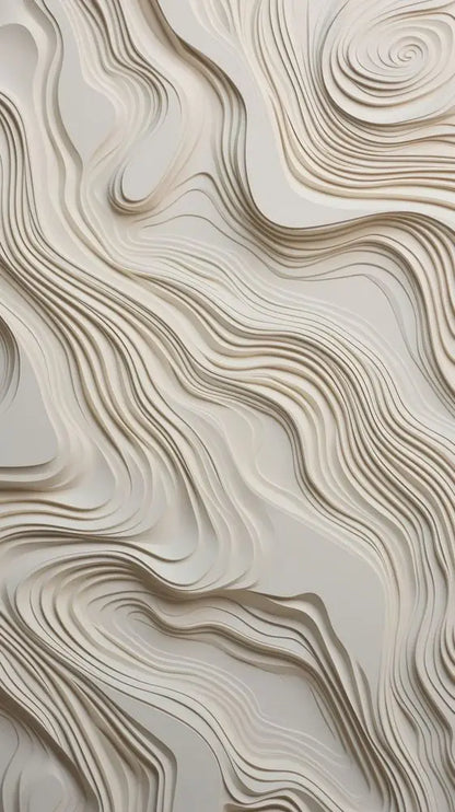 Large Format Abstract 3D Textural Visualization Canvas Print Wall Art Minimalist Pictures For Modern Apartment Reception Entryway Foyer Art Decor