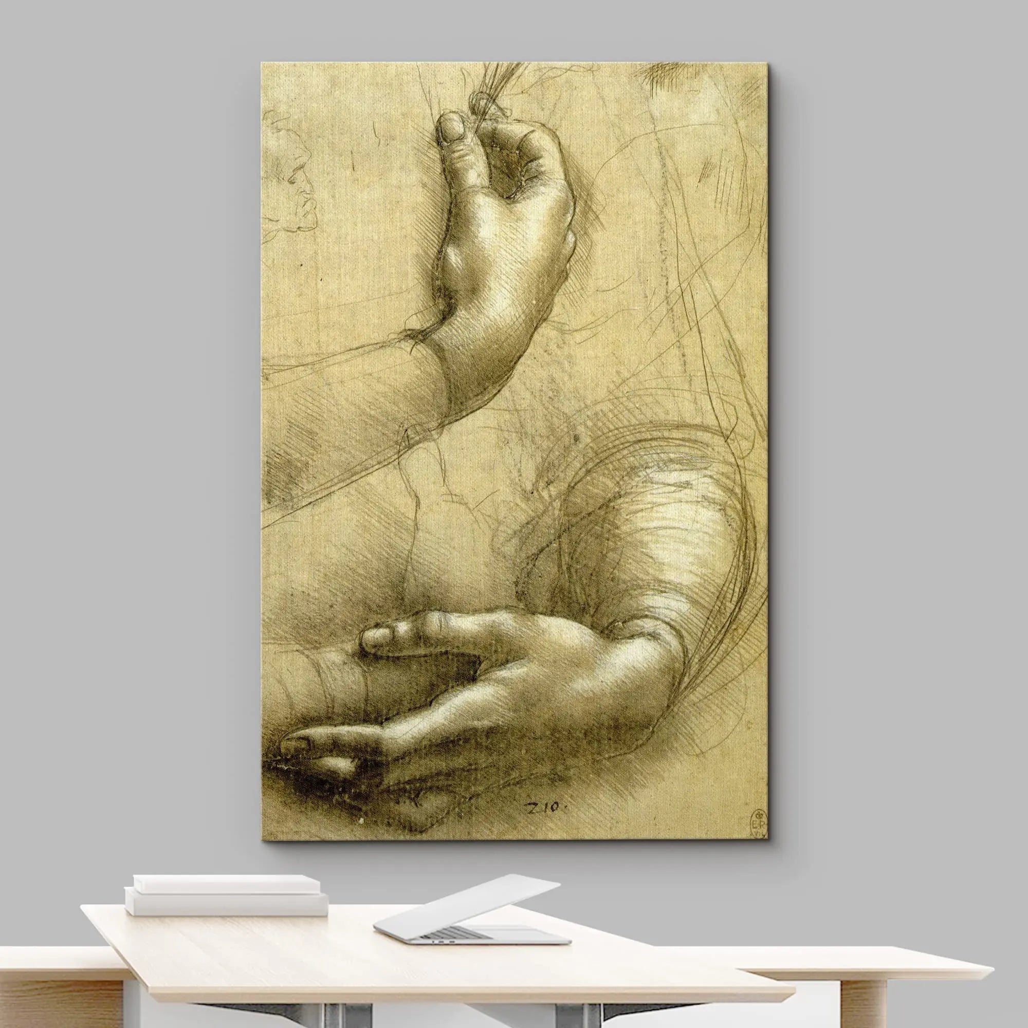 Classic Painting Vitruvian Man, Study of Proportions by Leonardo da Vinci Fine Art Canvas Print Famous Paintings Wall Art Home Office Decor