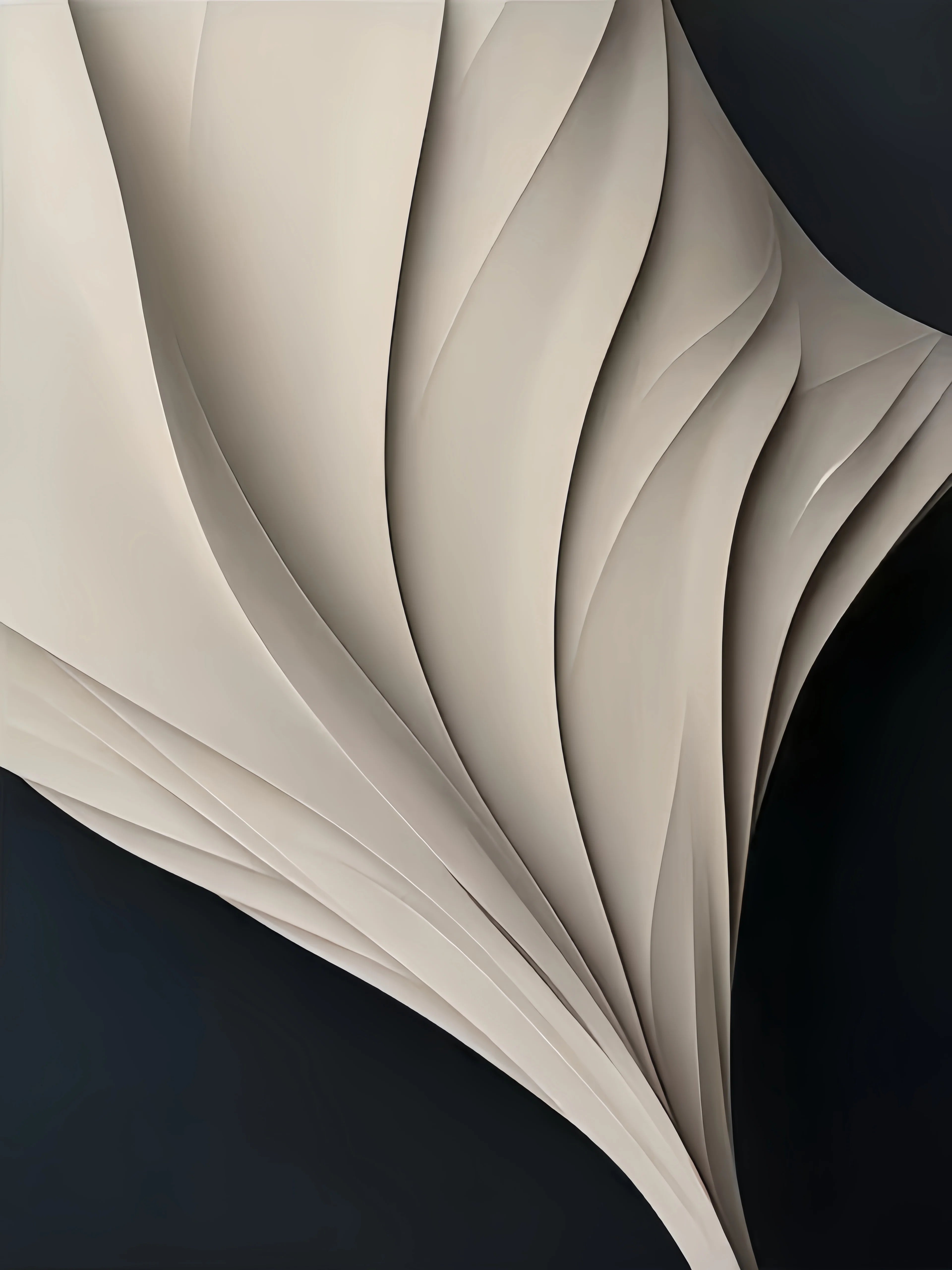 Modern Abstract Flowing Wavy Design Wall Art Fine Art Canvas Print Picture For Entryway Foyer Living Room Art Decor