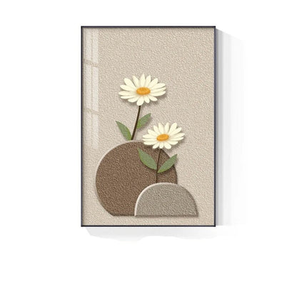 Floral Still Life Textural Wall Art Fine Art Canvas Prints Minimalist Botanical Pictures For Living Room Kitchen Dining Room Wall Decor