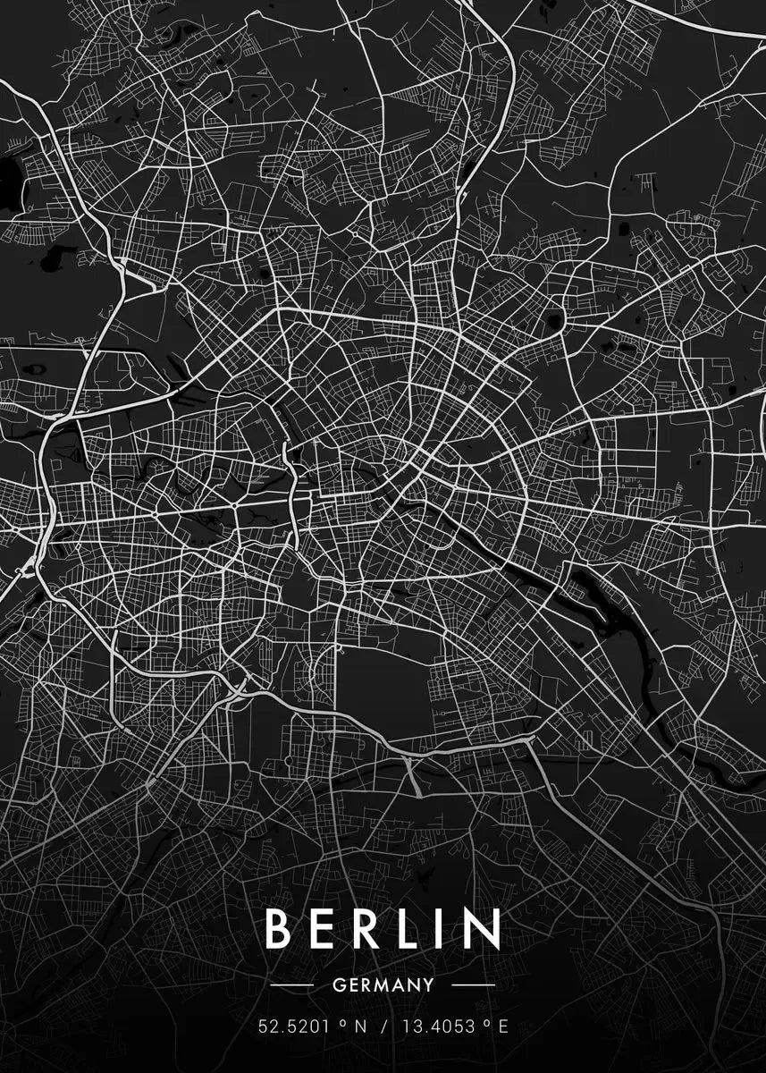 Paris London Tokyo Berlin Chicago Istanbul Dark City Map Wall Art Fine Art Canvas Prints Black White Minimalist Nordic Wall Art For Home Office Decor