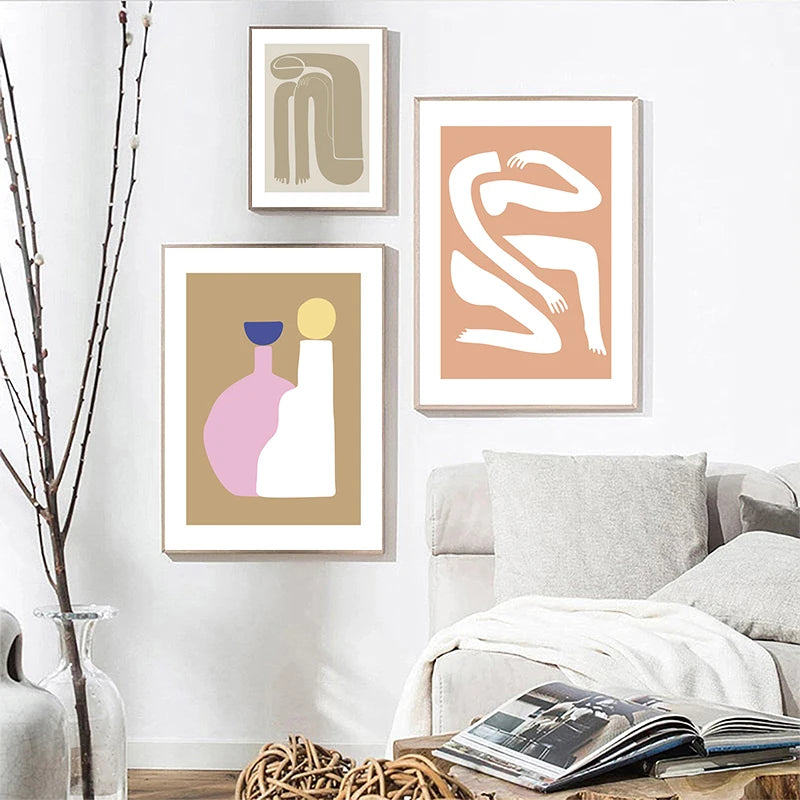 Abstract Minimalist Still Life Figure Fine Art Canvas Prints Posters Pictures For Living Room Bedroom Modern Home Art Decor