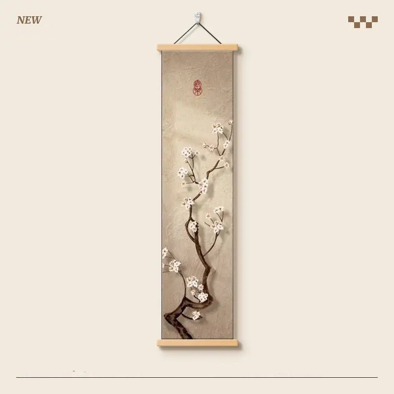 Oriental Zen Hanging Tapestry Print Wall Art For Living Room Dining Room Entryway Art For Contemporary Home Decor