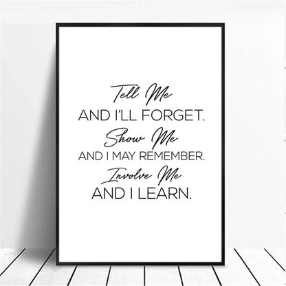 Positive Energy Black & White Quote Poster Wall Art Fine Art Canvas Prints Minimalist Motivational Quotation Pictures For Inspirational Home Decor