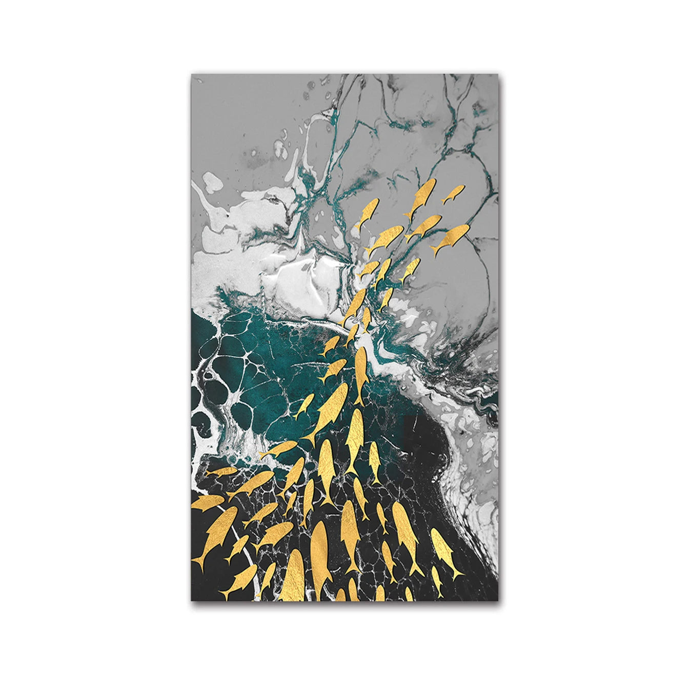 Abstract Aurora Aquatic Marine Wall Art Fine Art Canvas Prints Modern Contemporary Pictures For Office Interior Wall Art Luxury Living Room Home Decor