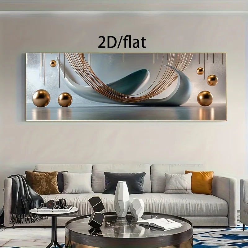 Modern Aesthetics Wide Format Abstract Wall Art Fine Art Canvas Print Picture For Living Room Above The Sofa