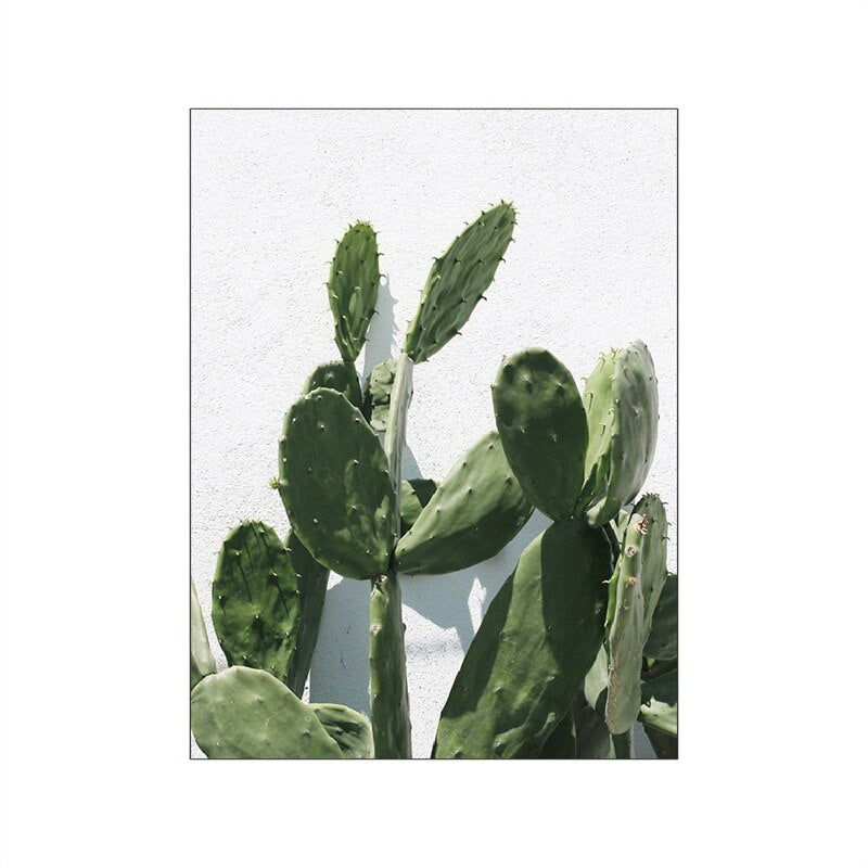 Cactus Monstera Minimalist Green Leaves Wall Art Do What Makes You Happy Poster Inspirational Pictures For Home Office Decor