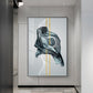 Modern Abstract Green Blue Golden Flowing Nordic Wall Art Fine Art Canvas Prints Pictures For Living Room Dining Room Bedroom Art Decor