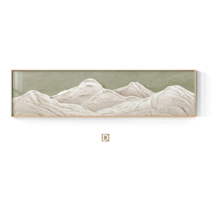 White Mountain Wide Format Abstract Wall Art Fine Art Canvas Prints For Bedroom Pictures For Above The Bed Art For Above The Sofa