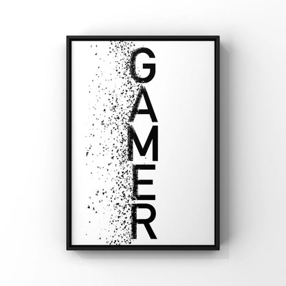 Black & White Gamer Posters Minimalist Wall Art Fine Art Canvas Prints Trendy Pictures For Kid's Room Gamers Room Wall Art Decor