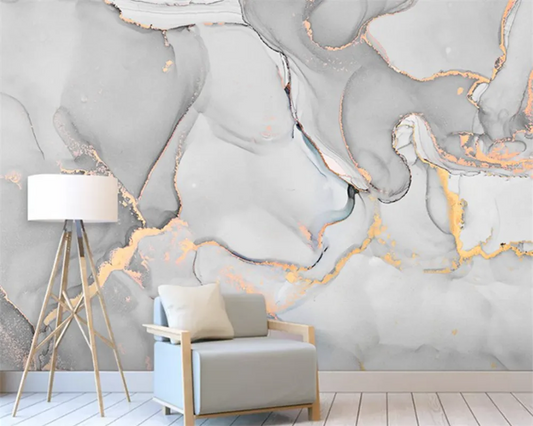 Large Format Nordic Marble Print Big Size Wall Mural Art Decor Wallpaper For Living Room TV Background Art For Living Room