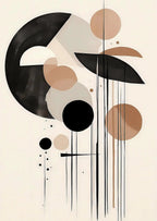 Oriental Zen Abstract Botanical Moon Sun Wall Art Fine Art Canvas Prints Picture for Living Room Dining Room Bedroom Art Decor