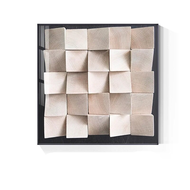 Modern Architectural Abstract 3D Effect Wall Art Fine Art Canvas Print Pictures For Living Room Bedroom Contemporary Home Decor