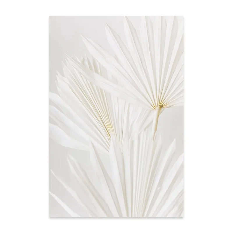 Minimalist White Floral Dahlia Rose Wall Art Fine Art Canvas Prints Pictures of Calm For Living Room Bedroom Modern Home Art Decor