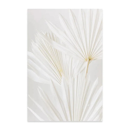 Minimalist White Floral Dahlia Rose Wall Art Fine Art Canvas Prints Pictures of Calm For Living Room Bedroom Modern Home Art Decor