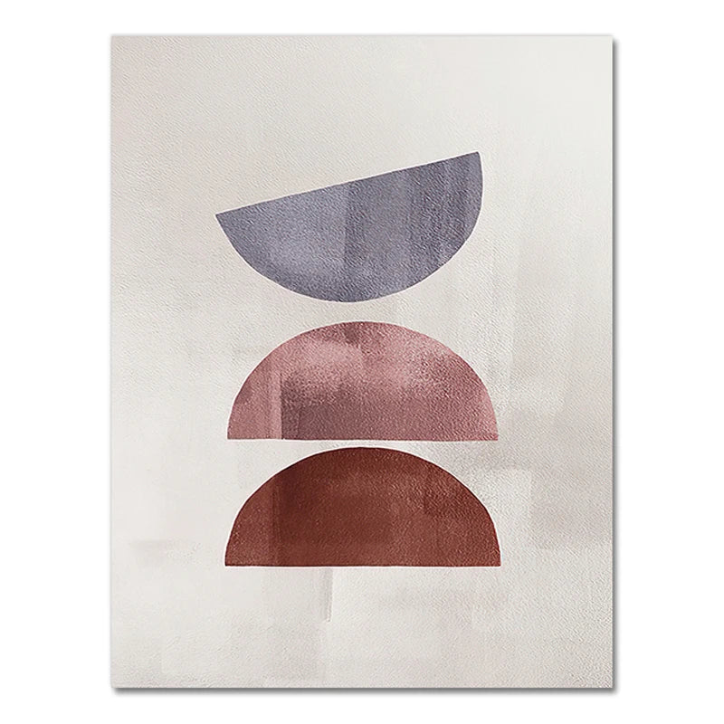 Scandinavian Minimalist Geometric Dark Neutral Colors Wall Art Fine Art Canvas Prints Modern Abstract Pictures For Living Room Home Decor