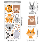 Cute Lion Giraffe Reindeer & Friends Wall Decals Removable Peel & Stick Wall Stickers High Quality Nursery Vinyl For Creative DIY Wall Decor