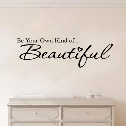 Beautiful Inspirational Quote Wall Sticker Removable Peel and Stick Word Art Wall Decal For Living Room Bedroom Creative DIY Home Decor