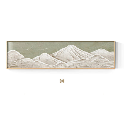 White Mountain Wide Format Abstract Wall Art Fine Art Canvas Prints For Bedroom Pictures For Above The Bed Art For Above The Sofa