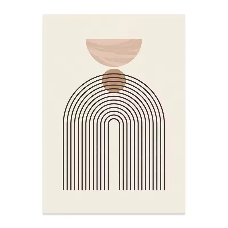 Neutral Colors Minimalist Geometric Lines Wall Art Fine Art Canvas Prints Pictures For Living Room Dining Room Nordic Art For Modern Apartment